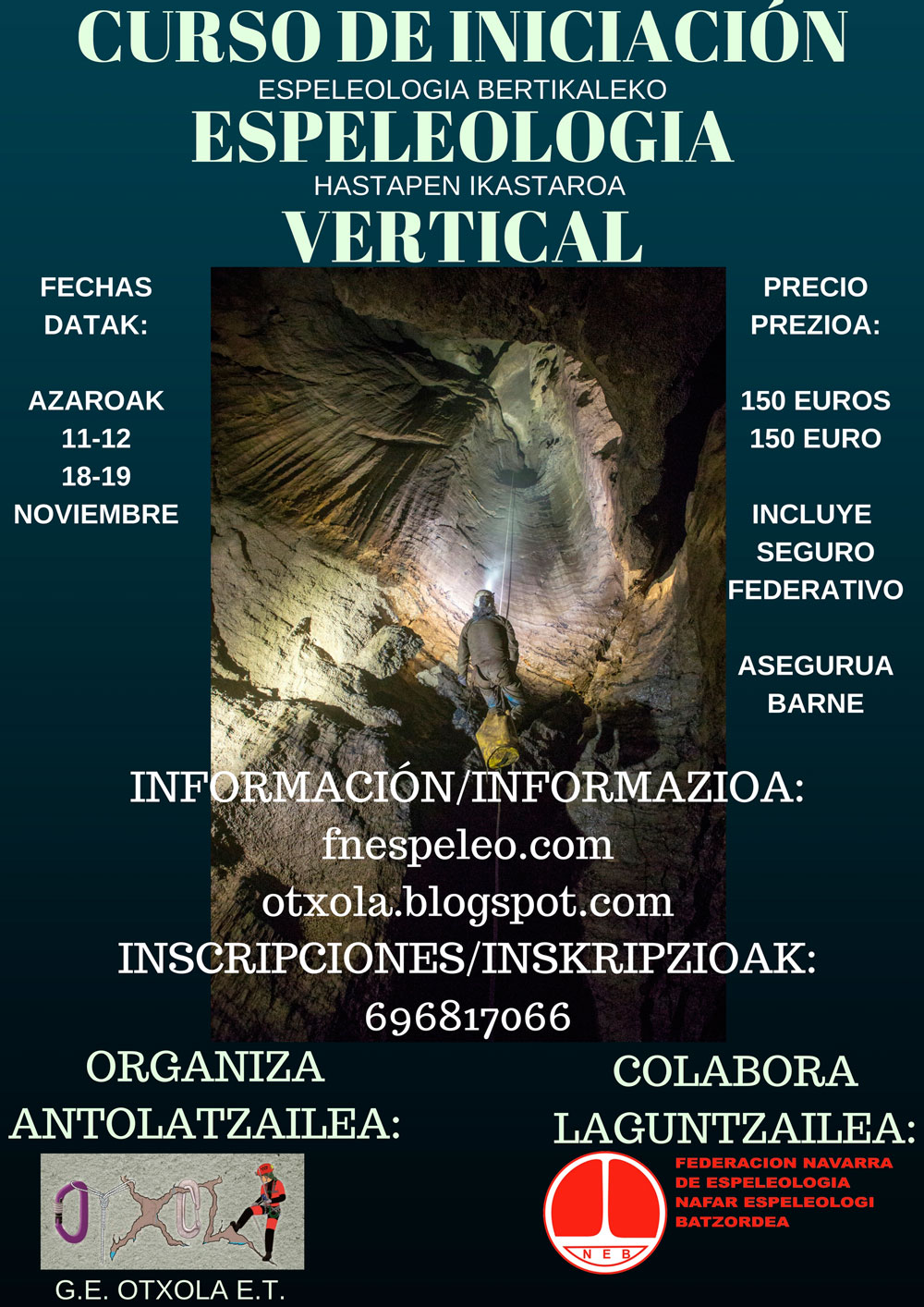 Curso de Iniciaci&oacute;n a la Espeleolog&iacute;a Vertical